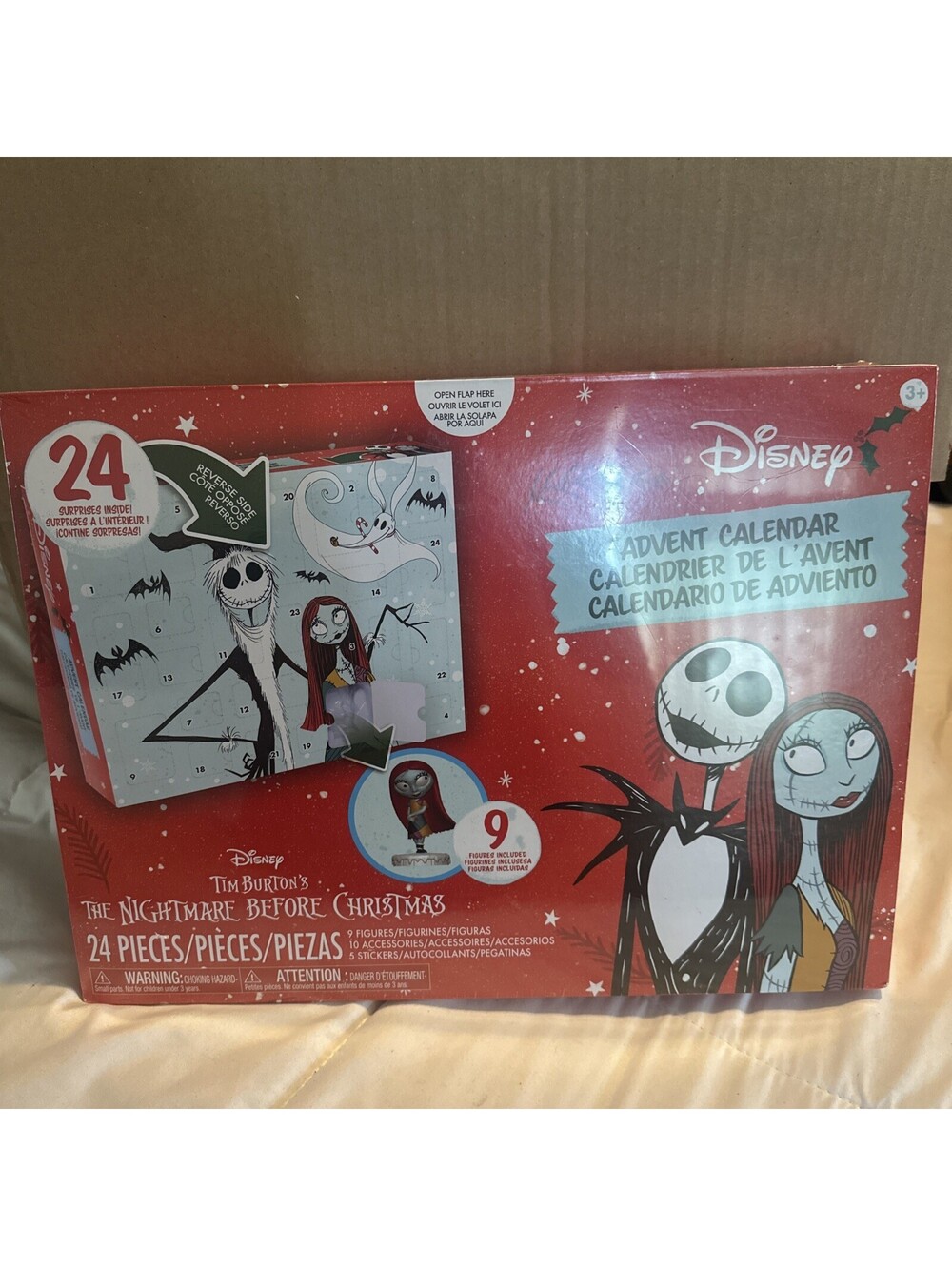 Disney Nightmare Before Christmas Advent Calendar 24 Pieces Jack Sally New